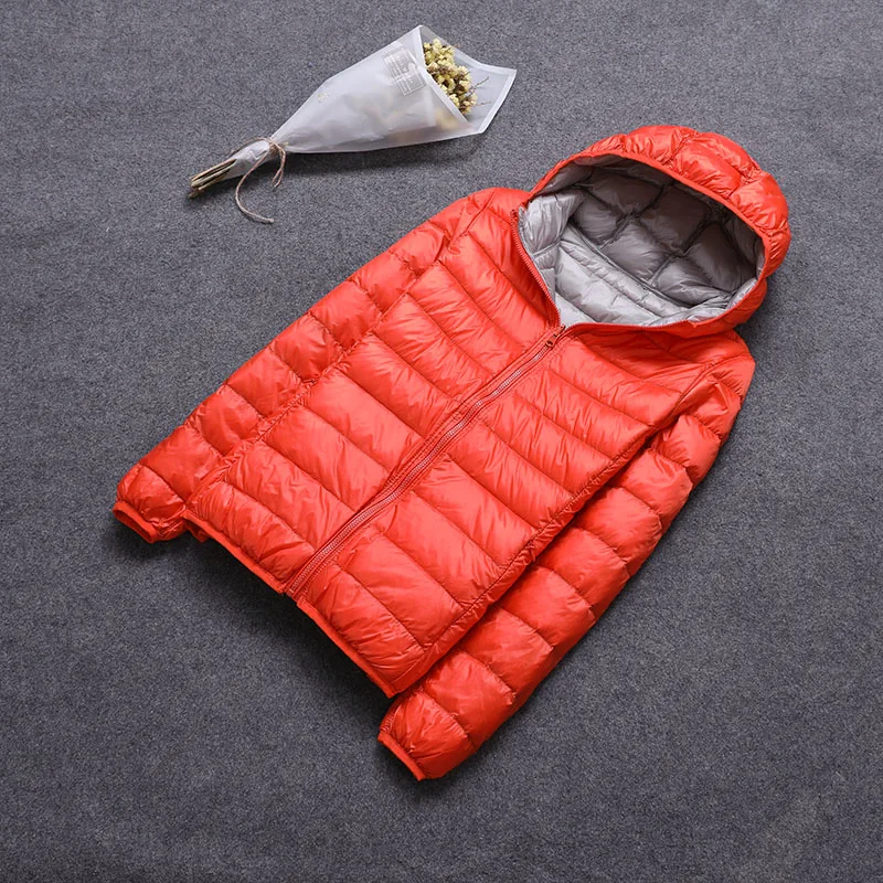 SEDUTMO Winter Duck Down Coat Women Hooded Two Side Wear Jackets Ultra Light Coat Spring Puffer Jacket ED616