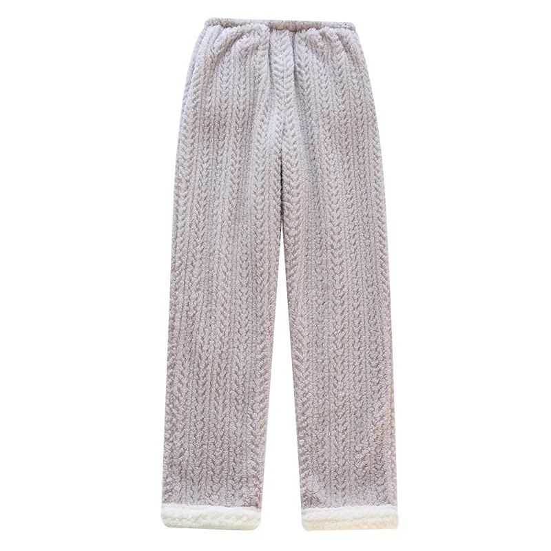 2026 Autumn/Winter New Women's Sleeping Pants With Velvet And Thickened Flannel Pants For Warm Home Sleeping Pants Ladies