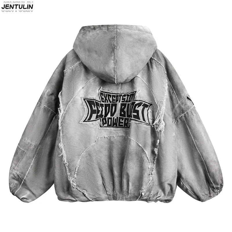 Autumn Winter New Men's Tide Original Design Techwear High Street Fashion Trend Vintage Jacket Chic Casual Coats Men Clothing