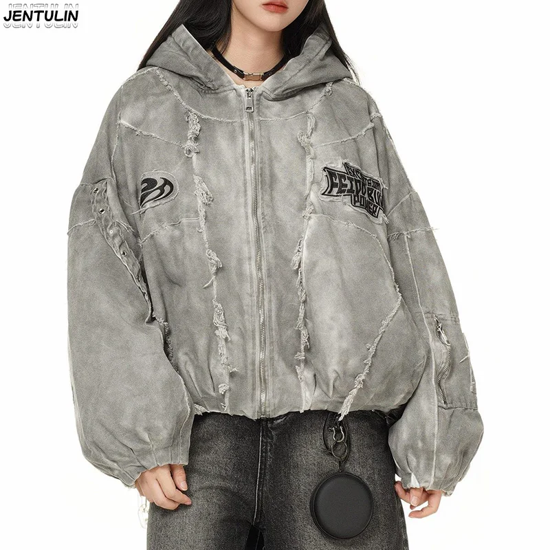 Autumn Winter New Men's Tide Original Design Techwear High Street Fashion Trend Vintage Jacket Chic Casual Coats Men Clothing