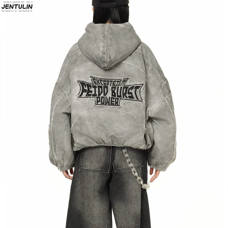 Autumn Winter New Men's Tide Original Design Techwear High Street Fashion Trend Vintage Jacket Chic Casual Coats Men Clothing