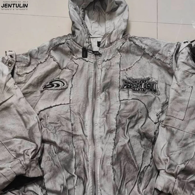 Autumn Winter New Men's Tide Original Design Techwear High Street Fashion Trend Vintage Jacket Chic Casual Coats Men Clothing