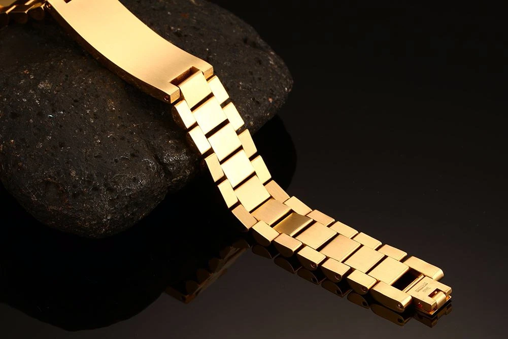 10MM -15.5MM LUXURY METAL ID BRACELET PREMIUM OYSTER STYLE BAND PERSONALIZED ENGRAVING BRACELETS GIFT FOR HIM