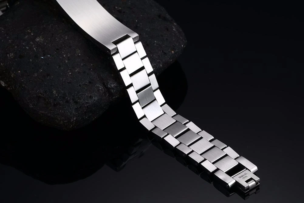 10MM -15.5MM LUXURY METAL ID BRACELET PREMIUM OYSTER STYLE BAND PERSONALIZED ENGRAVING BRACELETS GIFT FOR HIM