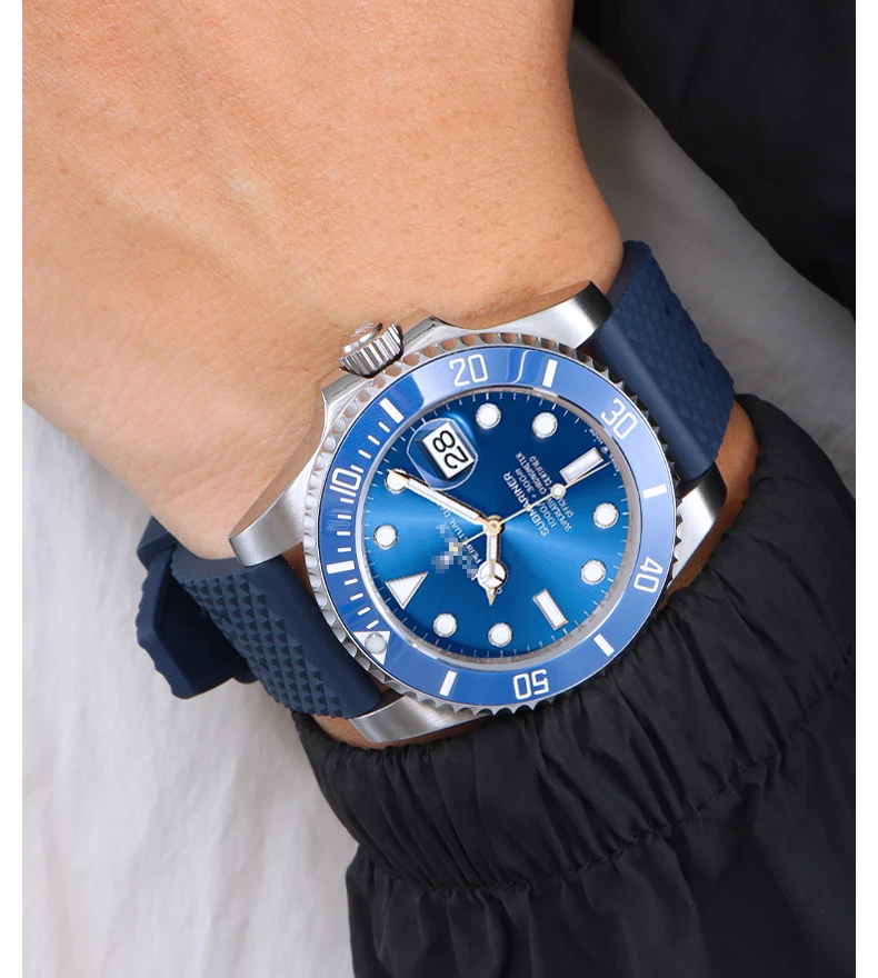 High Quality Honeycomb Tropic FKM Rubber Watch Strap18mm 19mm 20mm 22mm24mm Quick Release Breathable FKM Fluororubber WatchBands