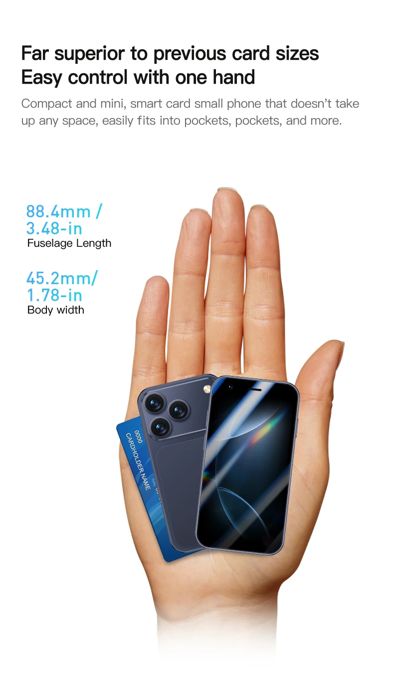 ONEMYTH A17 Mini 3G Mini Smartphone 3.0-inch Android System Play Store Whats APP GPS WiFi Dual SIM Card Small Smartphone
