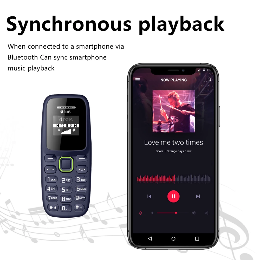 BM310 Small Mobile Phones Unlocked Bluetooth Earphone Telephone Low Radiation Automatic Call Recording Dual SIM Small Cell Phone