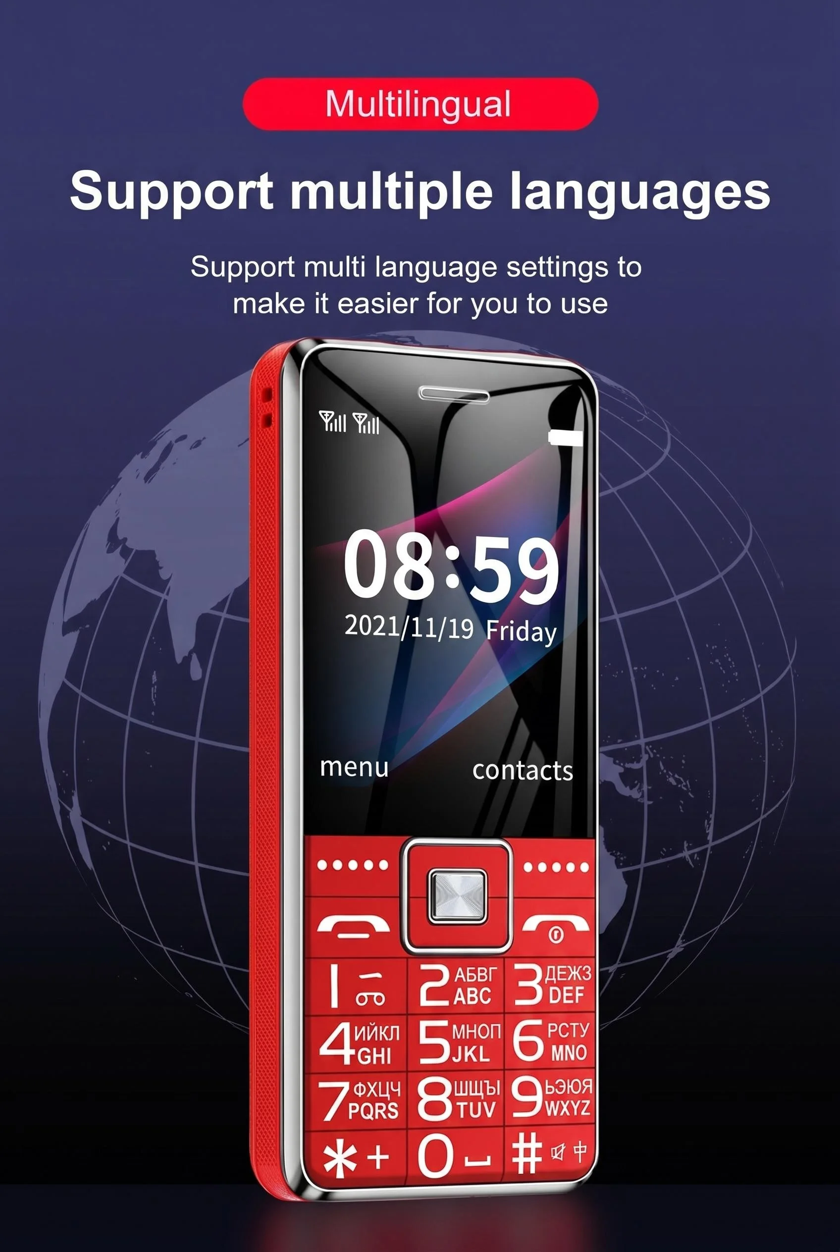 GSM 2G BAR Phone G600 Dual SIM Card 6800mAh Battery SOS Big Key 2.4Inch Screen Mobile Cellphone For Old Man Woman MP3 Recoder