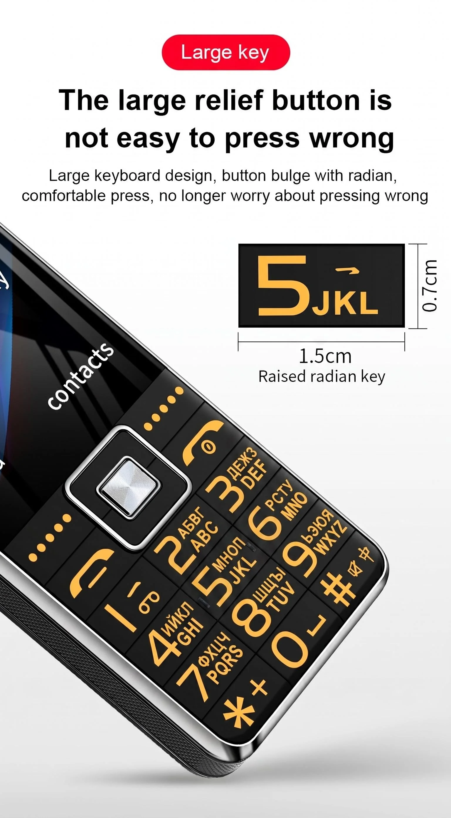 GSM 2G BAR Phone G600 Dual SIM Card 6800mAh Battery SOS Big Key 2.4Inch Screen Mobile Cellphone For Old Man Woman MP3 Recoder