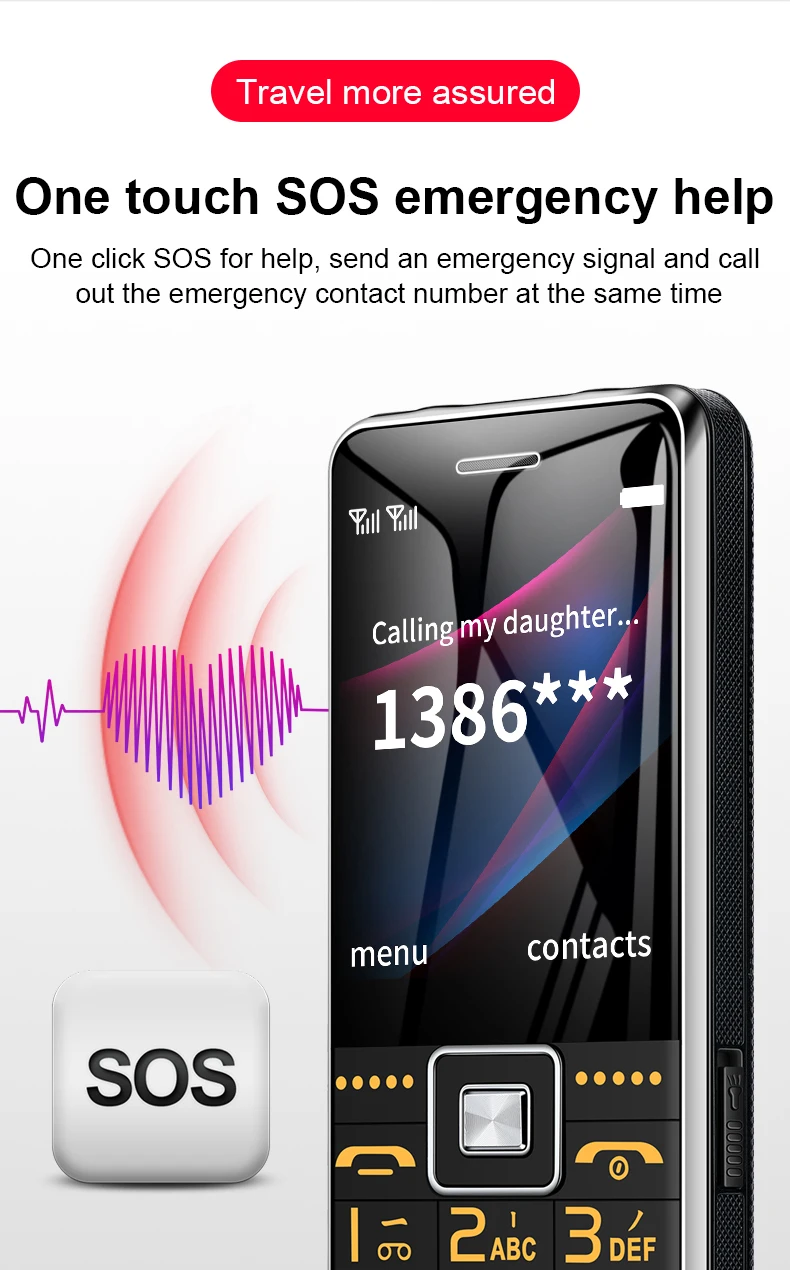 GSM 2G BAR Phone G600 Dual SIM Card 6800mAh Battery SOS Big Key 2.4Inch Screen Mobile Cellphone For Old Man Woman MP3 Recoder