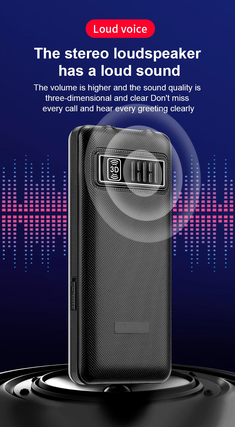 GSM 2G BAR Phone G600 Dual SIM Card 6800mAh Battery SOS Big Key 2.4Inch Screen Mobile Cellphone For Old Man Woman MP3 Recoder