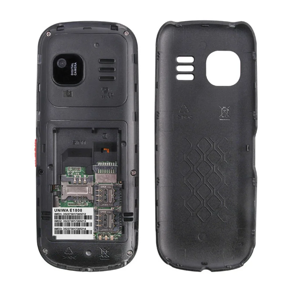 UNIWAE1808 Feature Phone 3 SIM Card 3 Standby Wireless radio Flashlight High volume for Elder 2G Keypad Mobile Phone