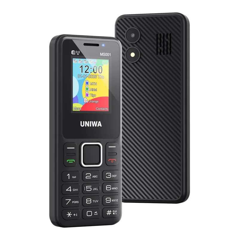 UNIWA MS001 Feature Phone 4 SIM 4 Standby GSM Signal Booster Keypad Phone 1800mAh Wireless radio Torch Senior Elder Cellphone