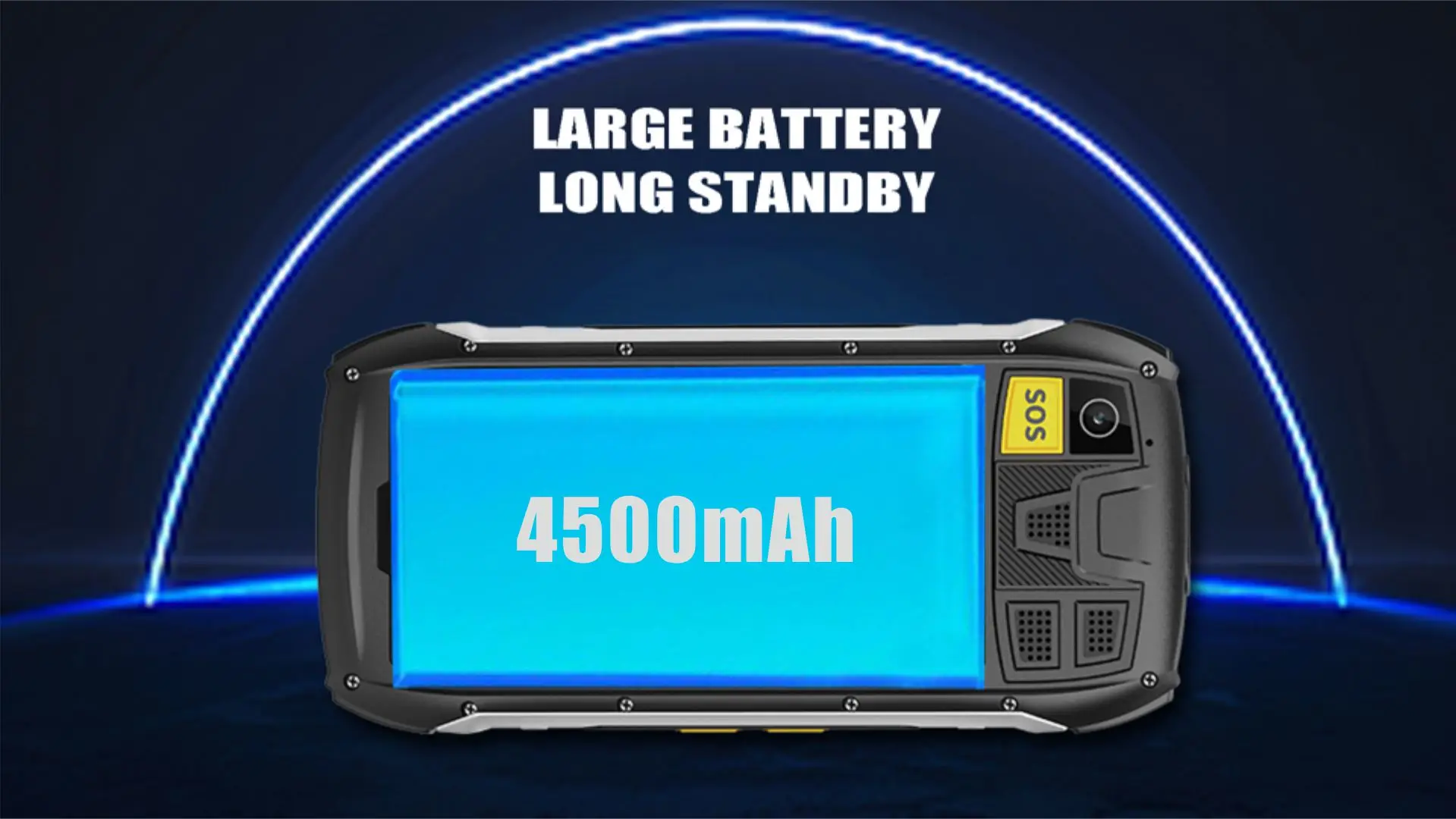EAOR 4G LTE Waterproof Rugged Big Battery Power Bank Feature Keypad 2.8 IPS Display Volume Side Key SOS Flashlight Mobile Phone