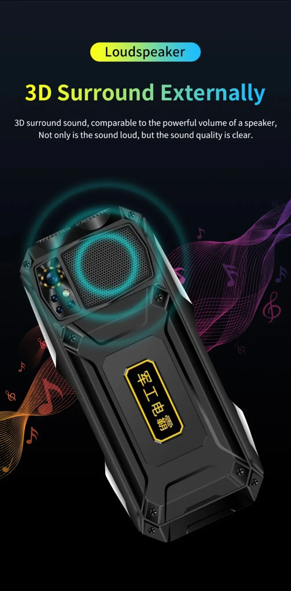 YEEMI Q9 4G Network Feature Phone 2 SIM Rugged Phones 3.5 Inch 18000mAh Big Battery Loud Voice Phone For Elder Cellphone SOS