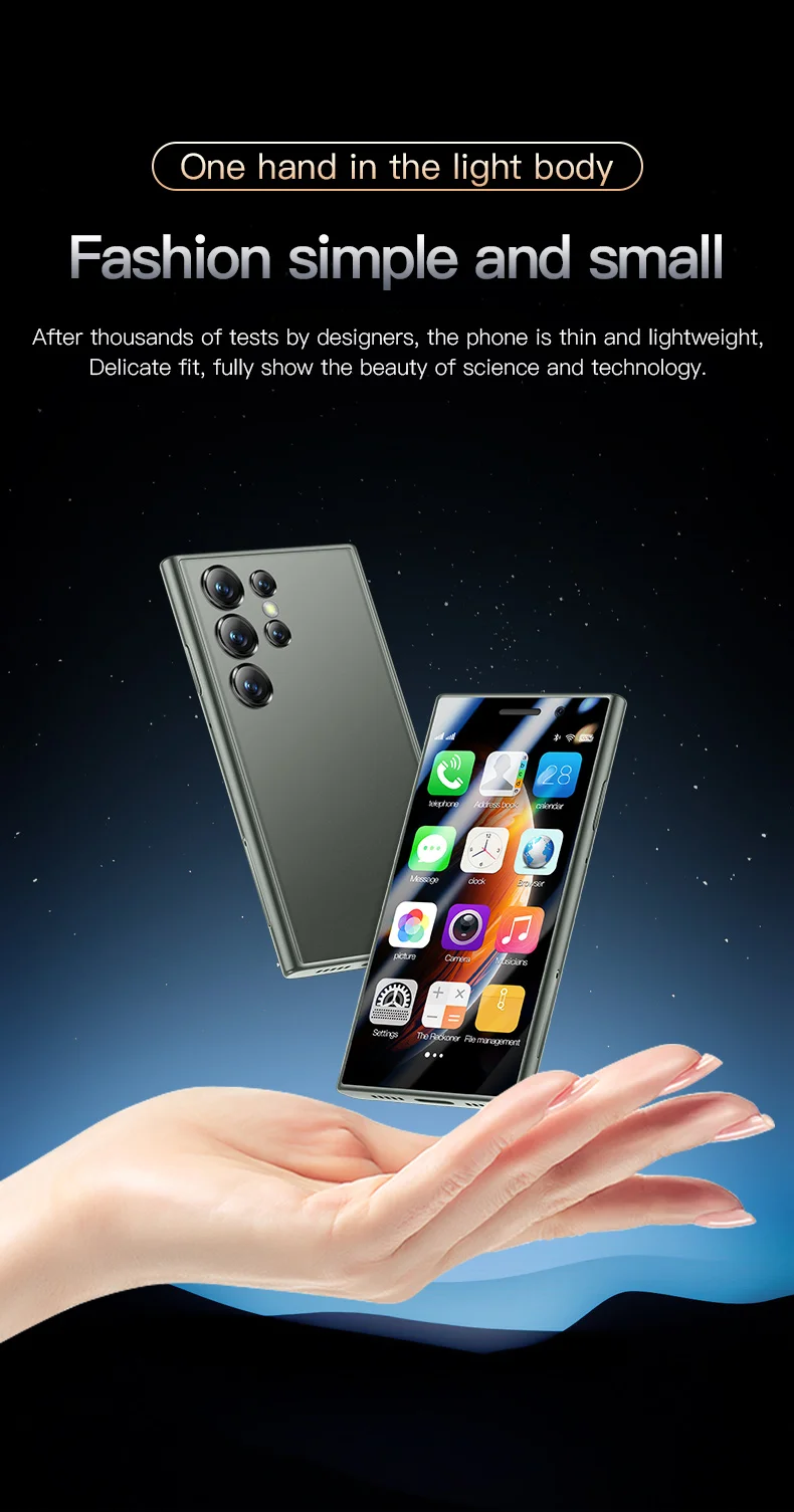 NEW SOYES S23 Pro 4G Version Mini Smartphone Android 9.0 2GB RAM 16GB ROM Face ID 1950mAh Dual SIM 3.0 Inch Small Mobile Phone