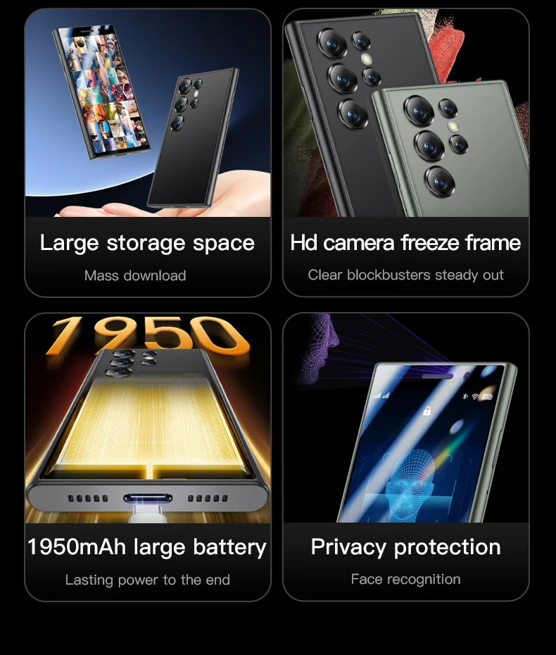 NEW SOYES S23 Pro 4G Version Mini Smartphone Android 9.0 2GB RAM 16GB ROM Face ID 1950mAh Dual SIM 3.0 Inch Small Mobile Phone