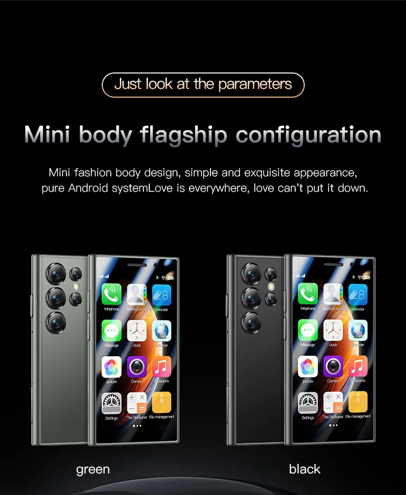NEW SOYES S23 Pro 4G Version Mini Smartphone Android 9.0 2GB RAM 16GB ROM Face ID 1950mAh Dual SIM 3.0 Inch Small Mobile Phone