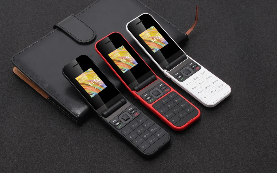 UNIWA F2720 2G Flip Feature Phone 1.77Inch Big Push-Button for Senior Elderly 600mAh Wireless Radio Clamshell Cheap Keypad Phone