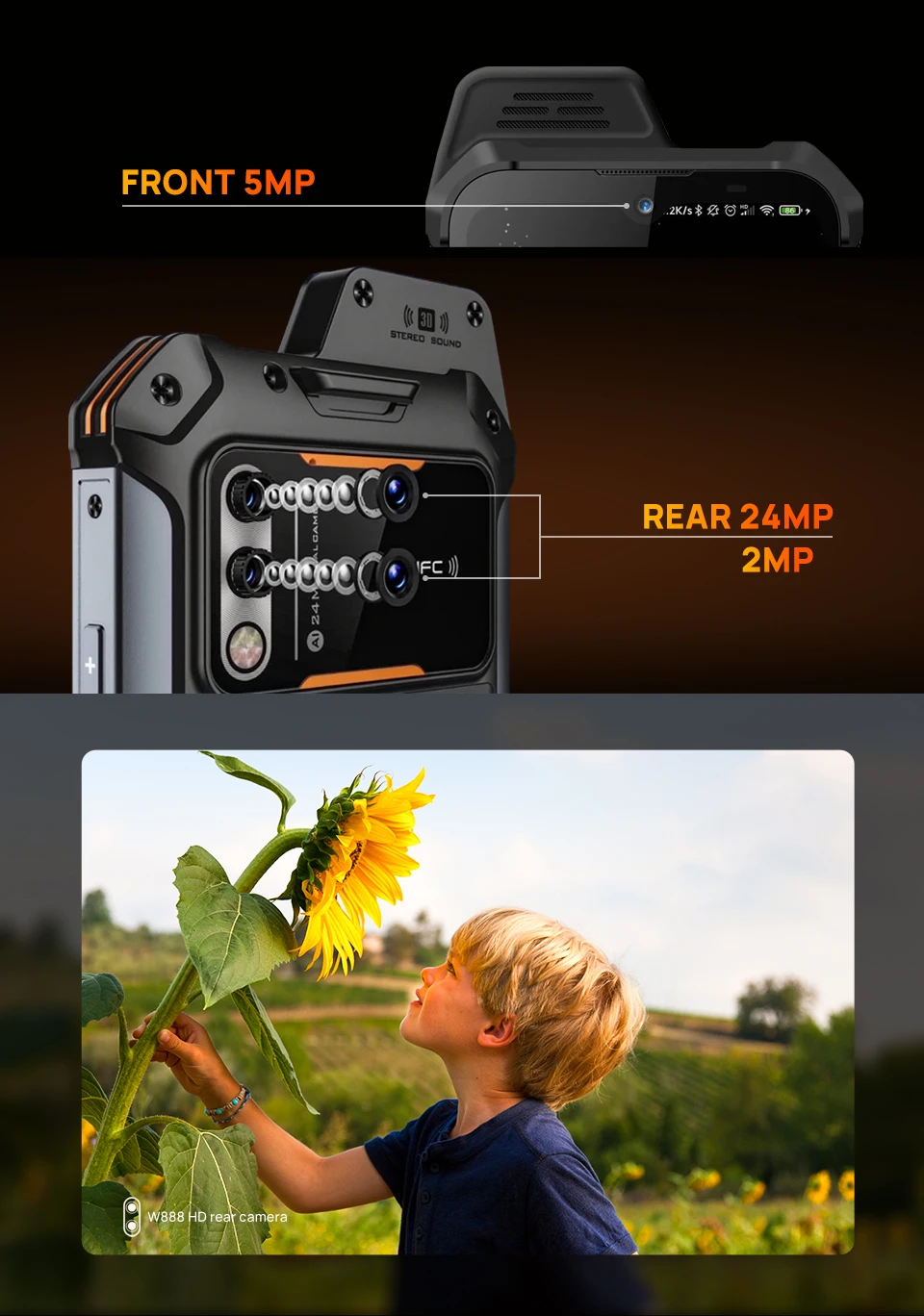 UNIWA W999 Rugged Smartphone ATEX Waterproof Explosion proof Mobile Phone 8GB+128GB 6.3Inch Helio G99 FHD 5000mAh Andriod 13 NFC