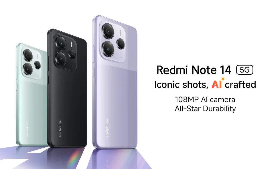 Xiaomi Redmi Note 14 5G Smartphone Global Version 5110mAh Battery NFC 108MP Camera MTK Dimensity 7025-Ultra 45W Turbo Charging