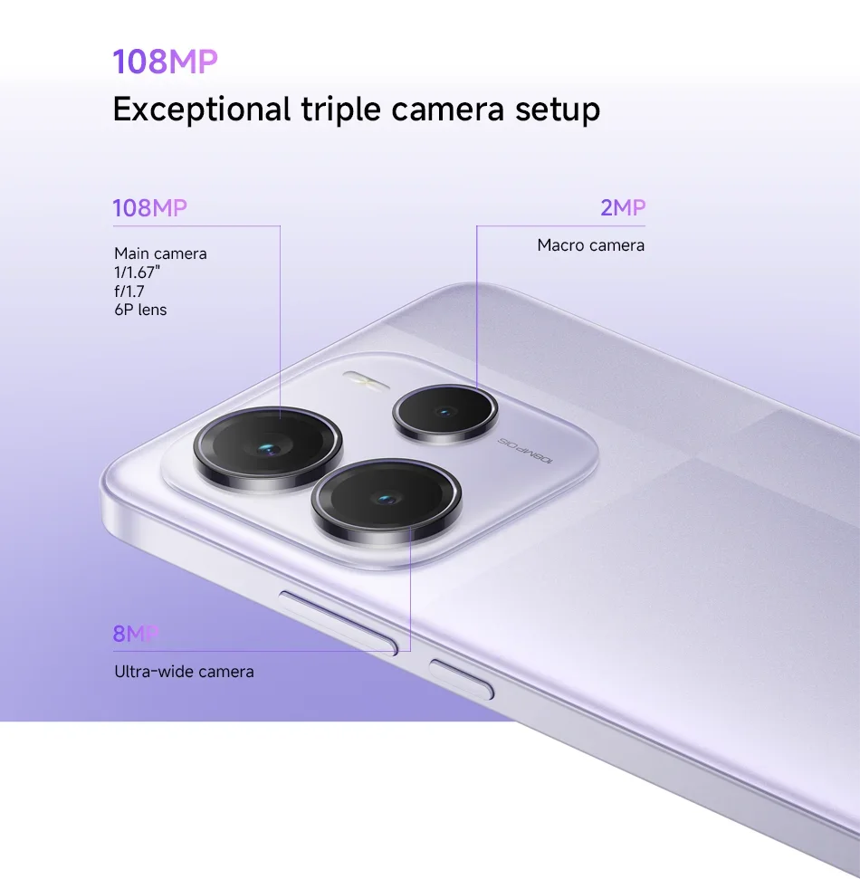 Xiaomi Redmi Note 14 5G Smartphone Global Version 5110mAh Battery NFC 108MP Camera MTK Dimensity 7025-Ultra 45W Turbo Charging