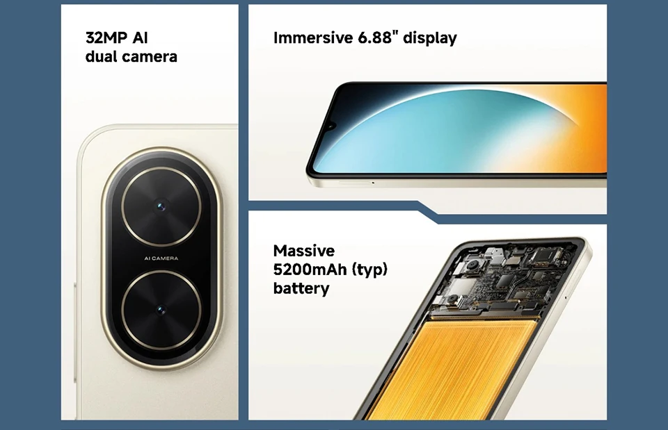 POCO C71 Smartphone Global Version 64GB/128GB UNISOC T7250 120Hz 6.88'' display 32MP AI dual camera 15W fast charging 5200mAh