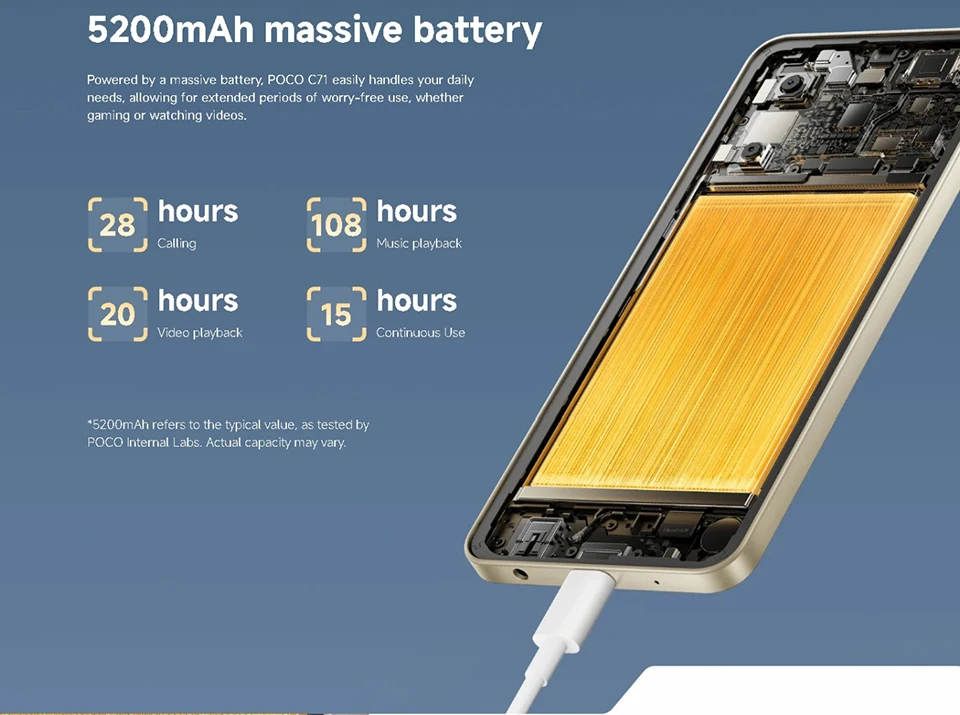 POCO C71 Smartphone Global Version 64GB/128GB UNISOC T7250 120Hz 6.88'' display 32MP AI dual camera 15W fast charging 5200mAh
