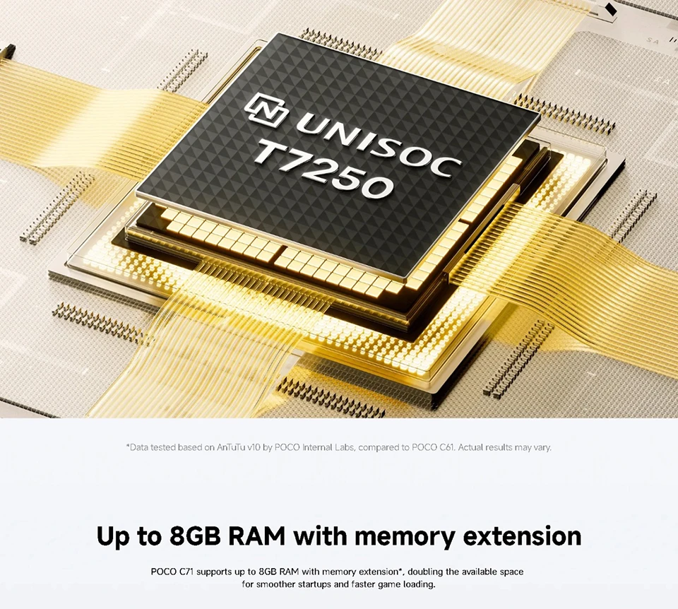 POCO C71 Smartphone Global Version 64GB/128GB UNISOC T7250 120Hz 6.88'' display 32MP AI dual camera 15W fast charging 5200mAh