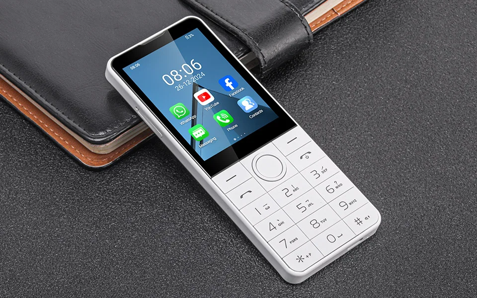 DOOV R77 4G Smart Touch Screen Keypad Mobile Phone without Camera 2.8 Inch 3GB+32GB 2100mAh Android 14 Whatsapp Hebrew keyboard
