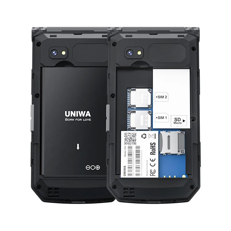 UNIWA X29 GSM Flip Phone 2.8 Inch Double Screen Dual SIM Big Font Big Button For Senior 2000mAh Wireless Radio Russian Keyboard