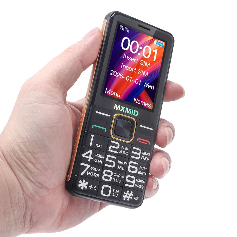 MXMID G880 PRO 2.4 Inch 4G Feature Phones Flashlight Big Button 6800mAh Long Time Standby Cheap Mobile Phone Cell Phone On Sale