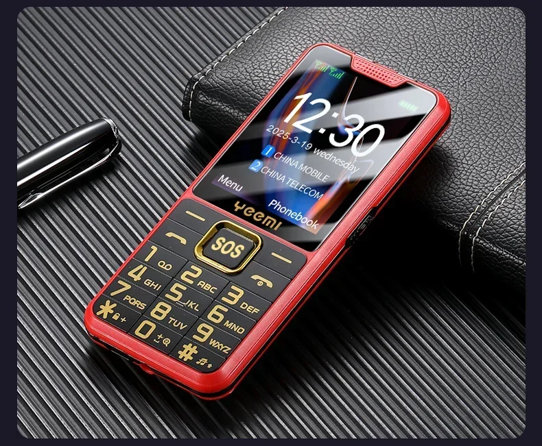 YEEMI K3 4G Feature Keypad Phone 2.6 Inch Dual SlM Big Button Loud Volume for Elderly 2500mAh FM Radio Hebrew Keyboard SOS Video