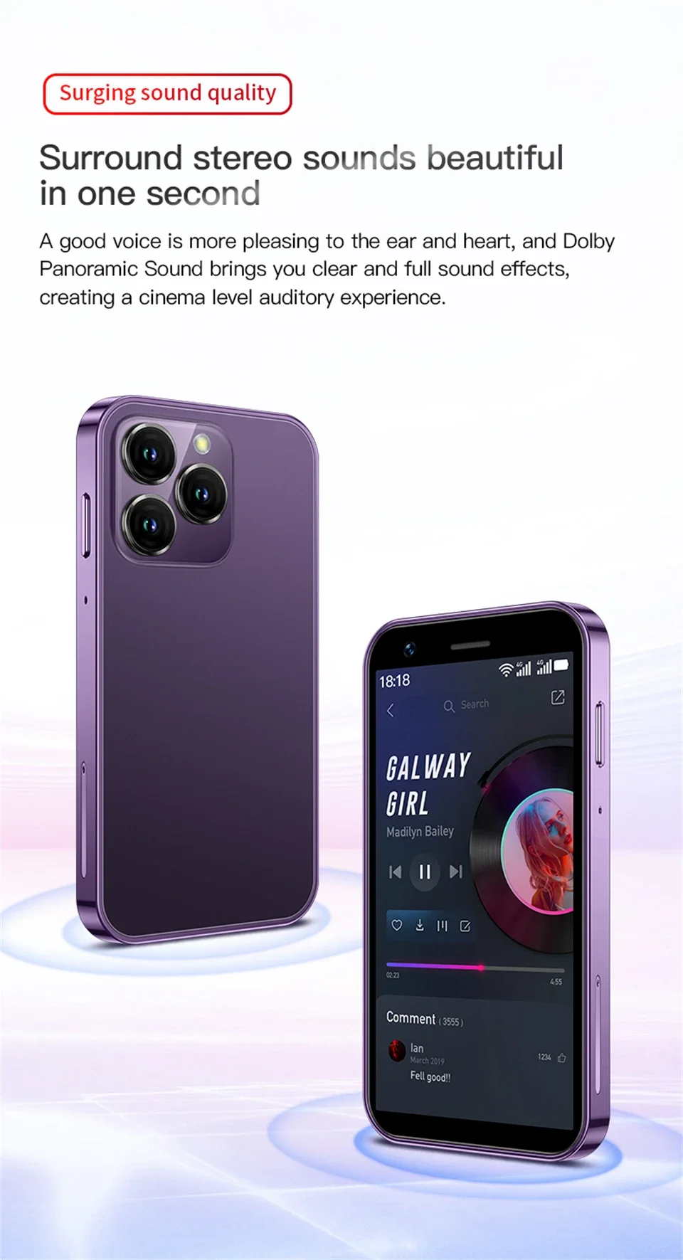 Original SOYES XS16 Mini Smartphone Phone 4G LTE 3GB+64GB 3Inch Cellphone Android10 2000mAh 5MP Dual SIM Mini Telephone Portable