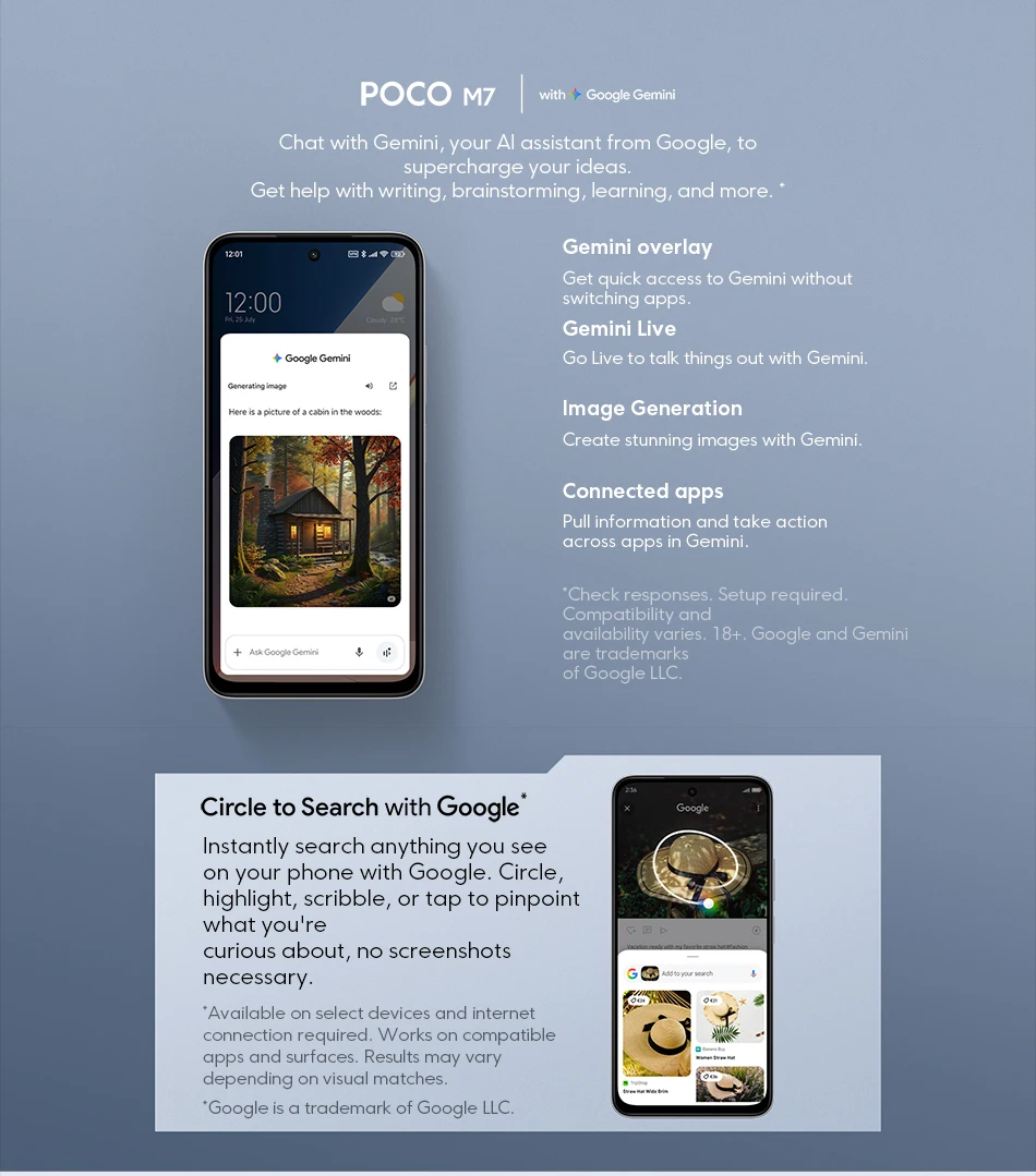 POCO M7 Global Version Smartphone 128GB/256GB Snapdragon® 685 7000mAh battery Immersive 6.9" FHD+ Display 33W Charging 50MP NFC