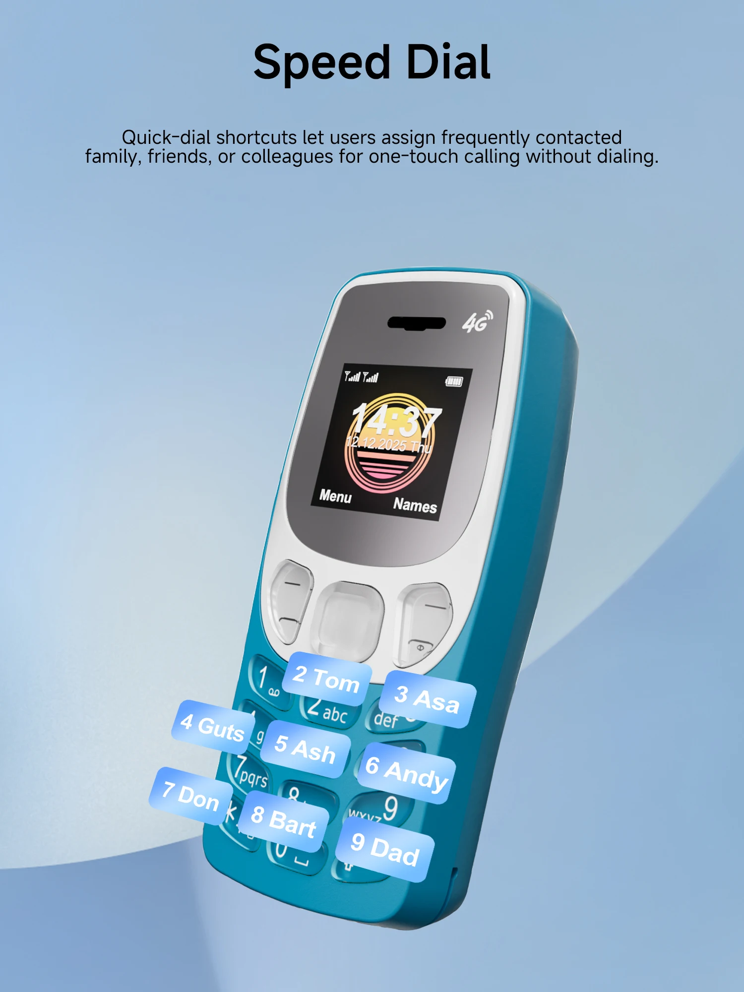 SERVO BM80 LTE Super Small Mobile Phone 4G Network Auto Call Record Speed Dial Blacklist Dual SIM Standby Mini Feature Cellphone