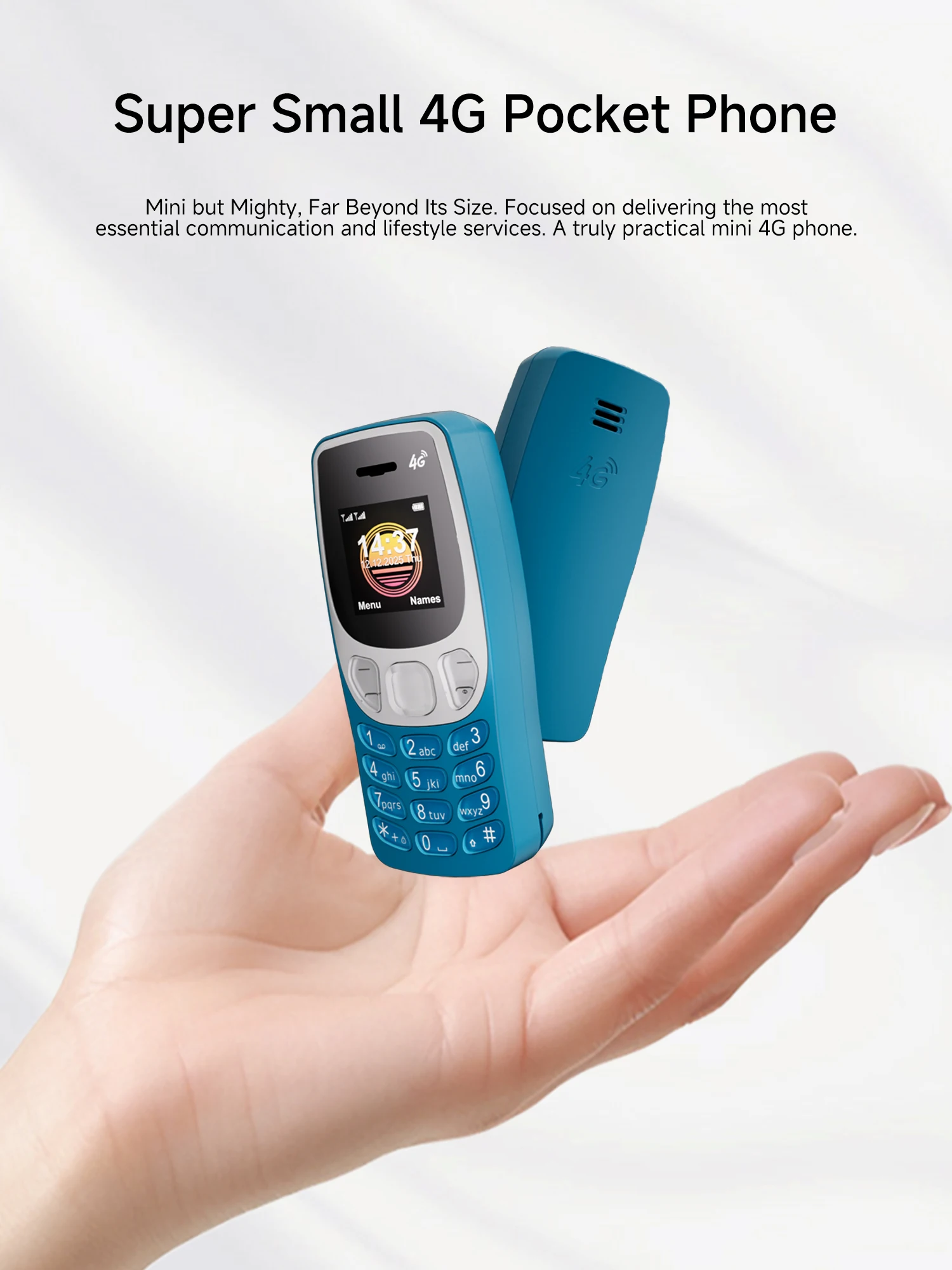 SERVO BM80 LTE Super Small Mobile Phone 4G Network Auto Call Record Speed Dial Blacklist Dual SIM Standby Mini Feature Cellphone