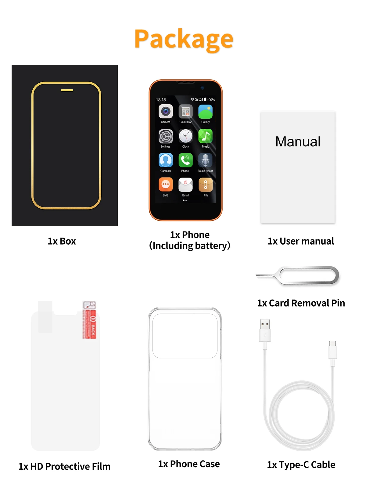 SERVO 17SE MINI 3G Tiny Smartphone Android System Play Store 2GB+16GB WhatsAPP GPS WiFi Dual SIM Card 3.0" Small Smart Cellphone