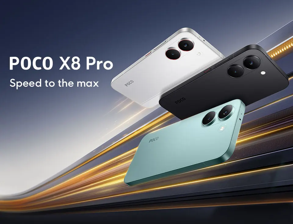 POCO X8 Pro 5G Smartphone Global Version Dimensity 8500-Ultra 6500mAh battery 6.59" 1.5K AMOLED display 100W HypeCharge NFC