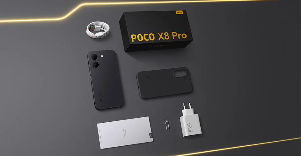 POCO X8 Pro 5G Smartphone Global Version Dimensity 8500-Ultra 6500mAh battery 6.59" 1.5K AMOLED display 100W HypeCharge NFC