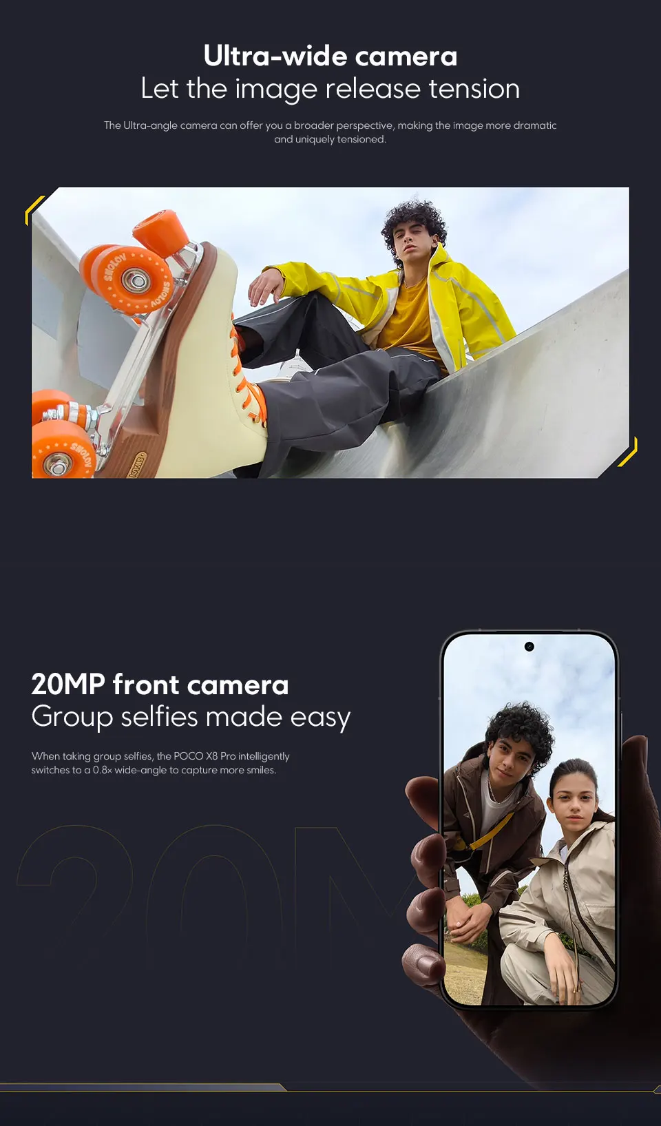 POCO X8 Pro 5G Smartphone Global Version Dimensity 8500-Ultra 6500mAh battery 6.59" 1.5K AMOLED display 100W HypeCharge NFC