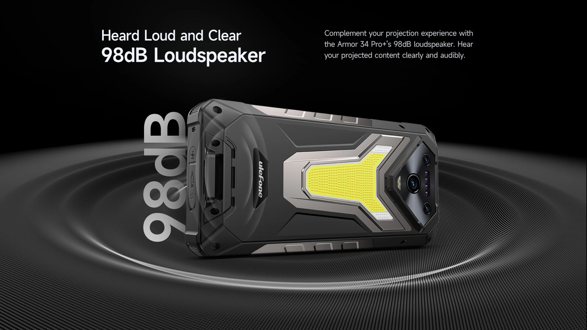 Ulefone Armor 34 Pro+ 5G AI Rugged Smartphone 25500mAh Built-in Projector Up to 32GB+512GB ROM 120Hz 6.95" Mobile Phone NFC