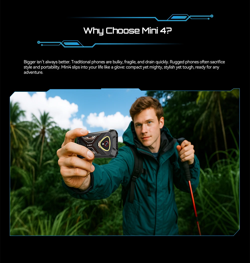 [Ship From Poland] Cubot KingKong Mini 4 Mini Rugged Smartphone 4.7-Inch 90Hz Display 4700mAh 6GB+128GB NFC 48MP Android 15