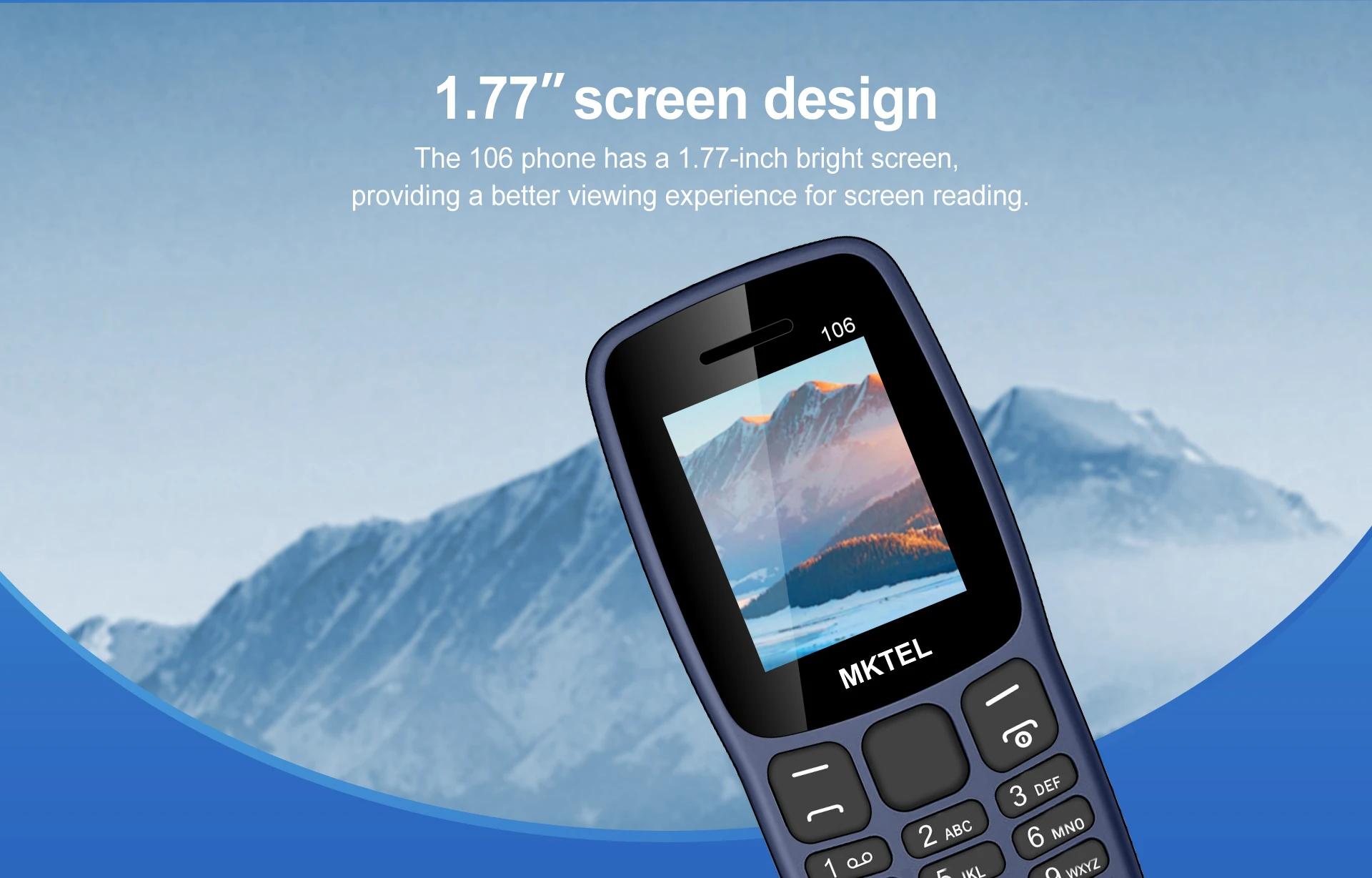 MKTEL Feature Phone 1.77" Display 800mAh Battery Dual SIM Dual Standby Strong Torch MP3 MP4 FM Radio Bluetooth GPRS