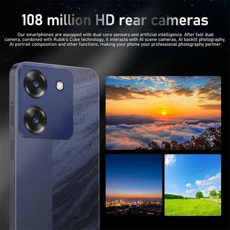 7800mAh 16+1TB 2025 New M7 Pro Smartphone 7.3inch 72+108MP Dual SIM 5G Mobile phone Android14 Cellphones Snapdragon8 gen3