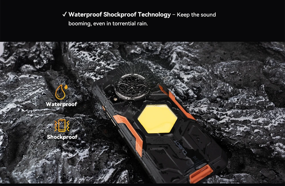 CUBOT KingKong Power 5 Rugged Smartphone G100 16GB RAM (6+10)+128GB ROM Android 15 15300mAh 6.88" 120Hz 64MP Camping Light Phone