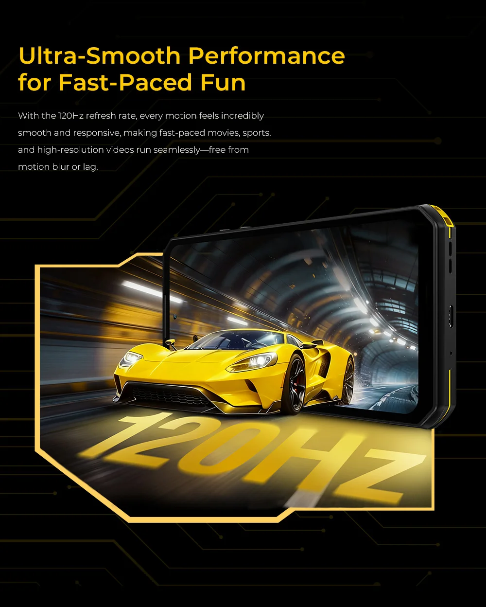 OUKITEL WP60 5G 24GB(8+16)GB+256GB ROM 7.2” HD+ 120Hz Display Smartphone MTK 7025 10000mAh Rugged Phone 108MP Android 15 NFC