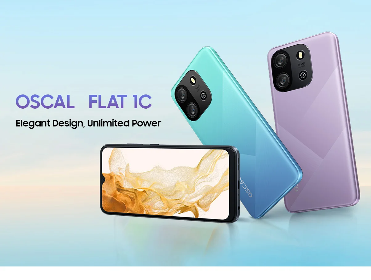 Blackview OSCAL FLAT 1C Mobile Phone Android 13, 2GB 32GB Cheap 6.65'' Smartphone, 4700mAh Battery Cell Phone Face Unlocked, 4G