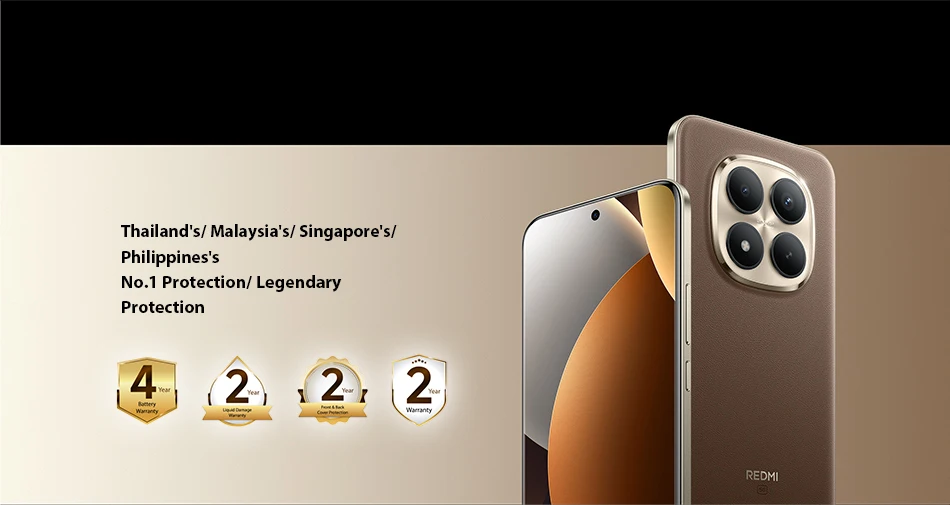 Xiaomi Mobile Phones Redmi Note 15 Pro+ 5G Global Version Snapdragon® 7s Gen 4 NFC 6.83' CrystalRes AMOLED Display 6500mAh