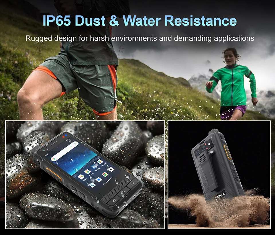 UNIWA F400 Zello POC Walkie Talkie Global 4G Rugged PDA Android 15 4 Inch 4GB+64GB 2.5W Big Speaker 4350mAh PoC SOS Button NFC